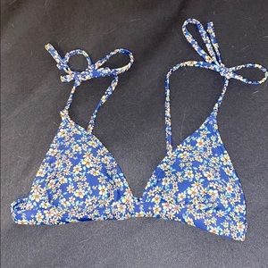 Target floral tie straps bikini top NEW NEVER WORN